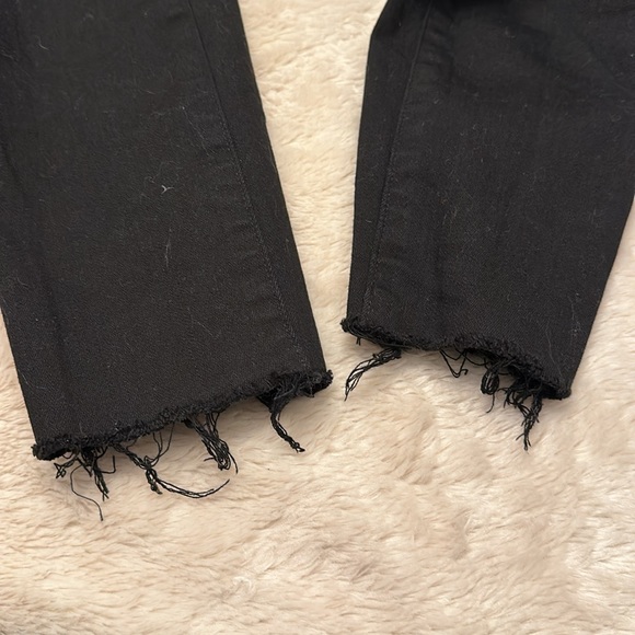 MADEWELL 11” High-Rise Skinny Jean size 26 in jet black Raw hem. - Picture 9 of 14